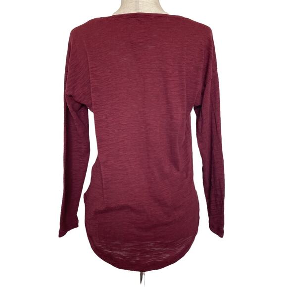 CHASER Maroon Casual Long Sleeve T Shirt Size Small Relaxed Fit - Picture 3 of 5